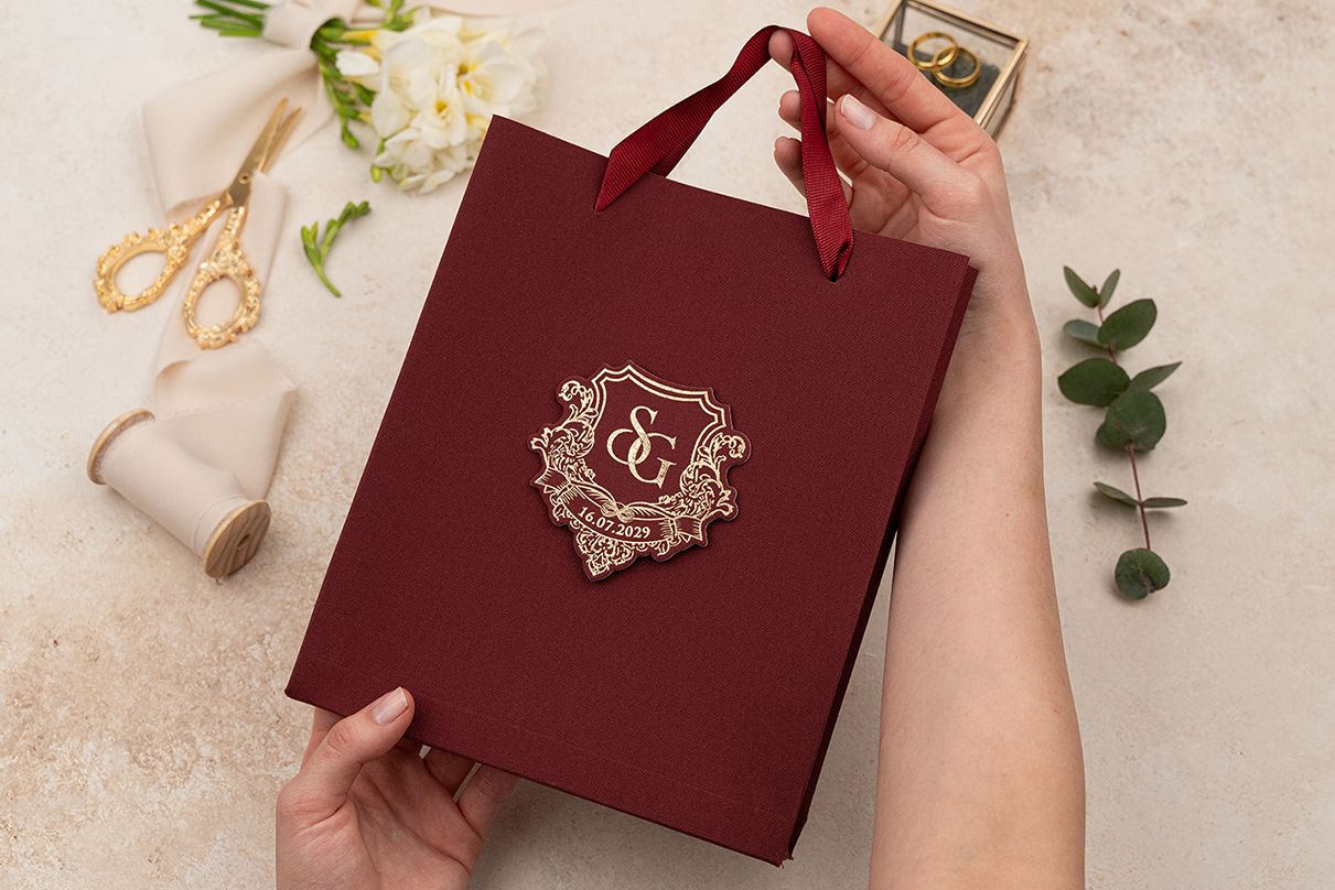 Red Blue Custom Invitation Cards – Luxury Bags