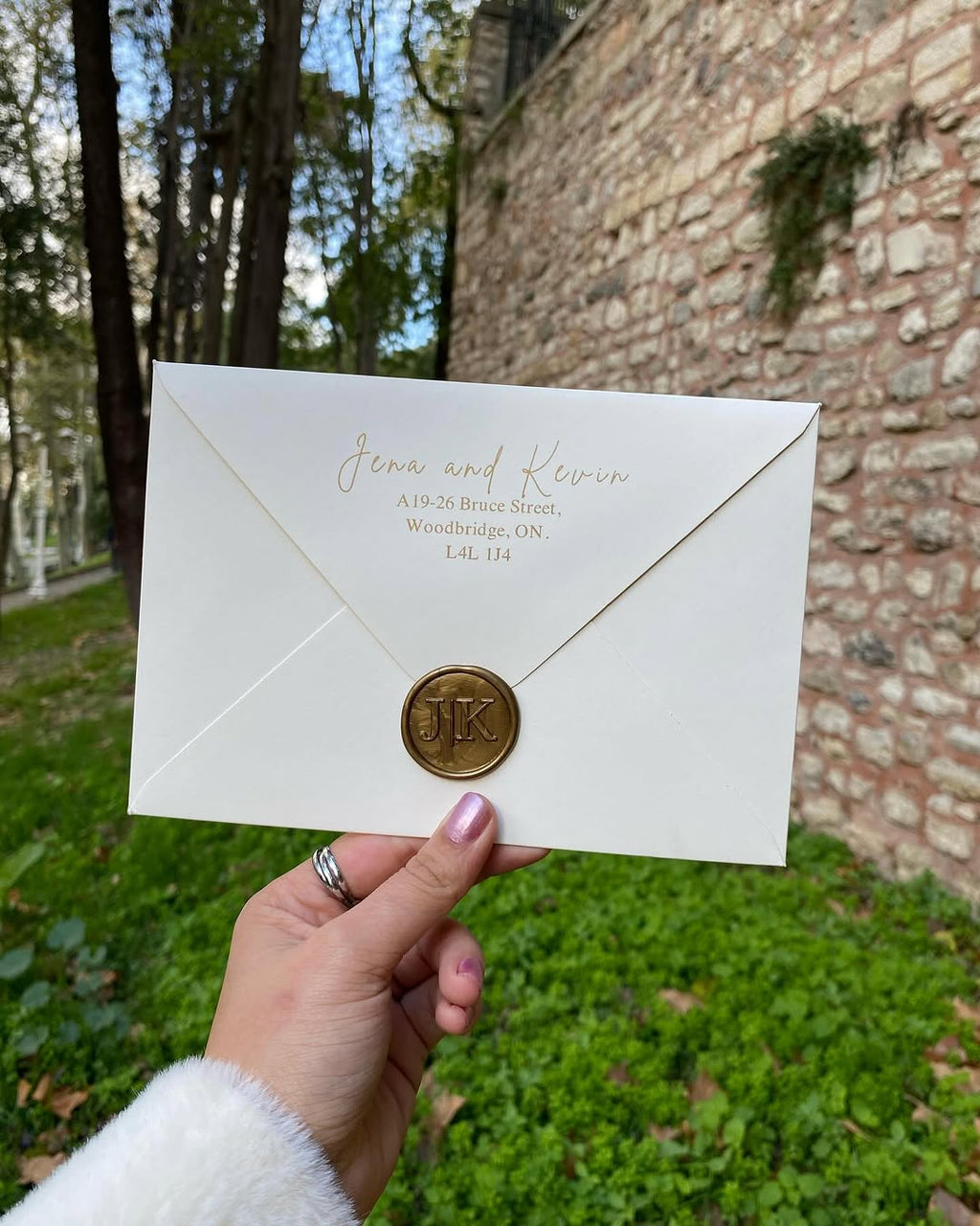 Modern Acrylic Overlay Photo Invitation