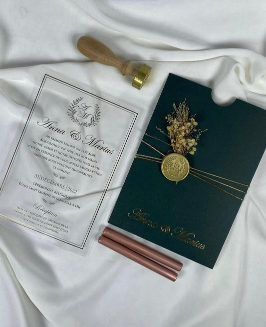 ✨ Acrylic Invitation Card – Crystal Elegance ✨