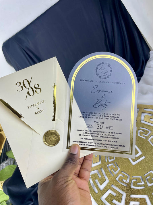 ✨ Acrylic Invitation Card – Crystal Elegance ✨