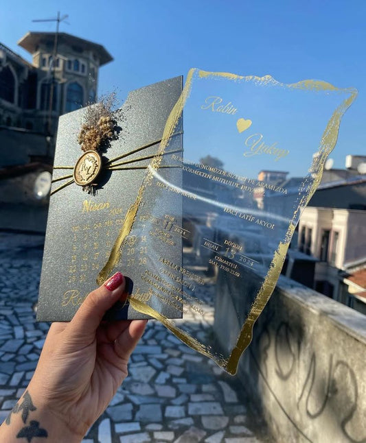 ✨ Acrylic Invitation Card – Crystal Elegance ✨